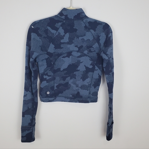 Lululemon Its Rulu Run Cropped Half-Zip Heritage Speckle Camo Jacquard Size 6 - Picture 11 of 12